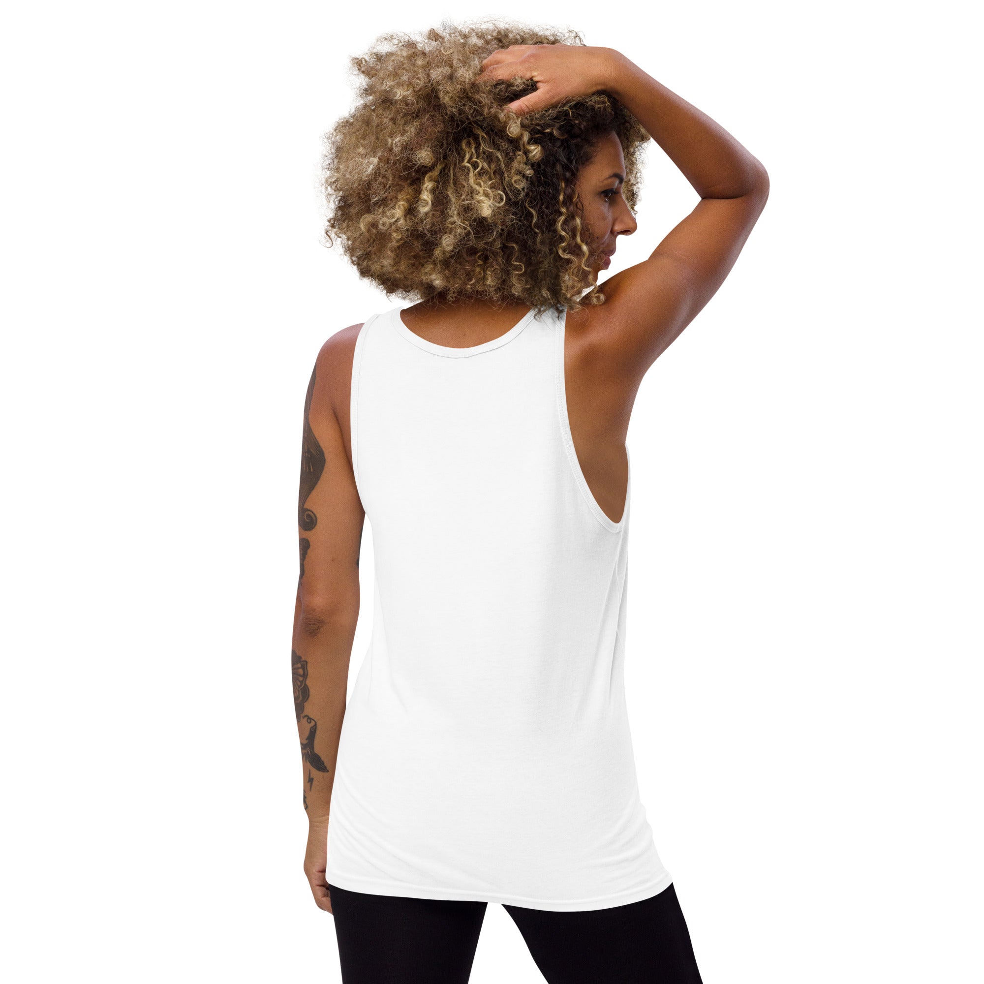 Beast Mode White Unisex Tank Top
