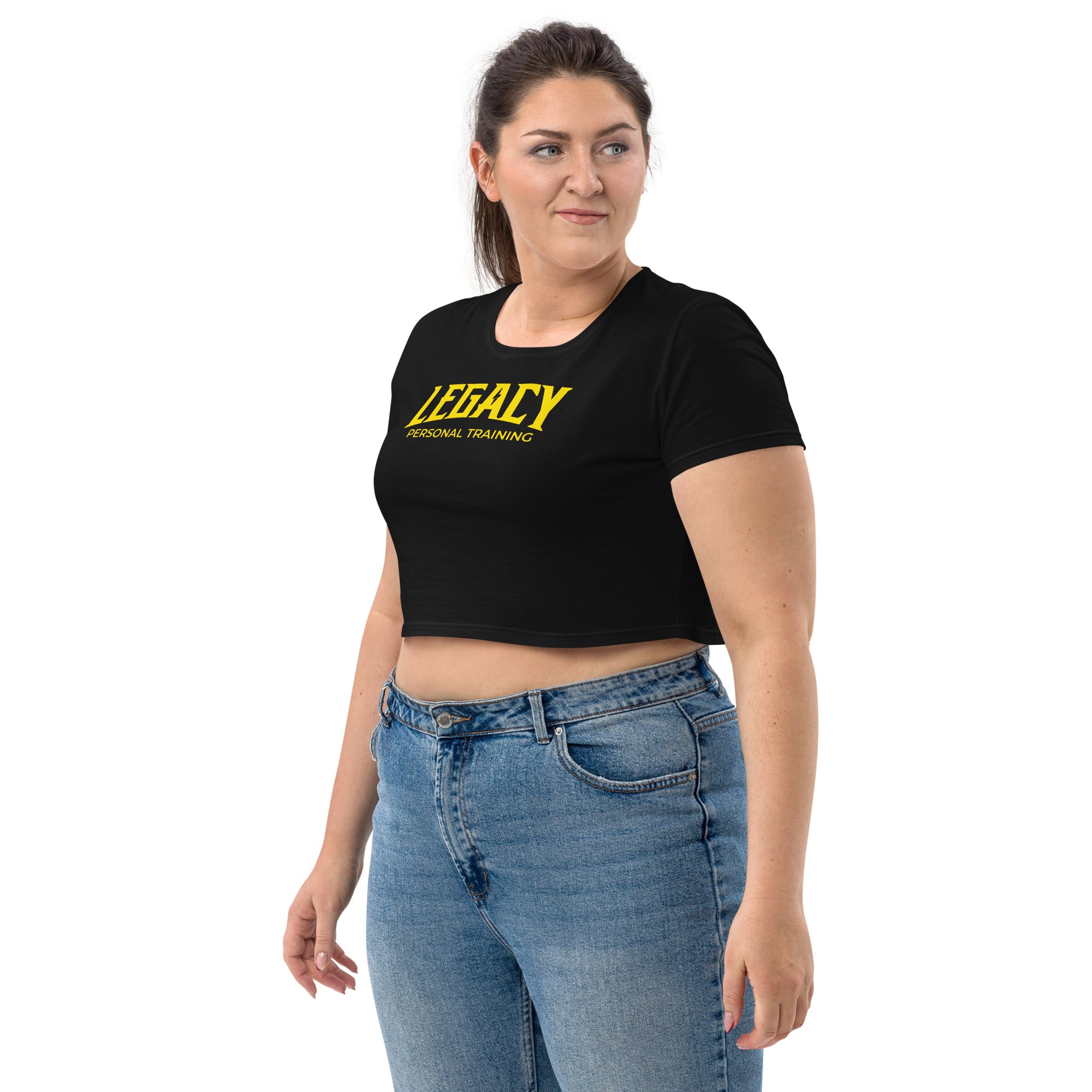 Legacy Black Organic Crop Top
