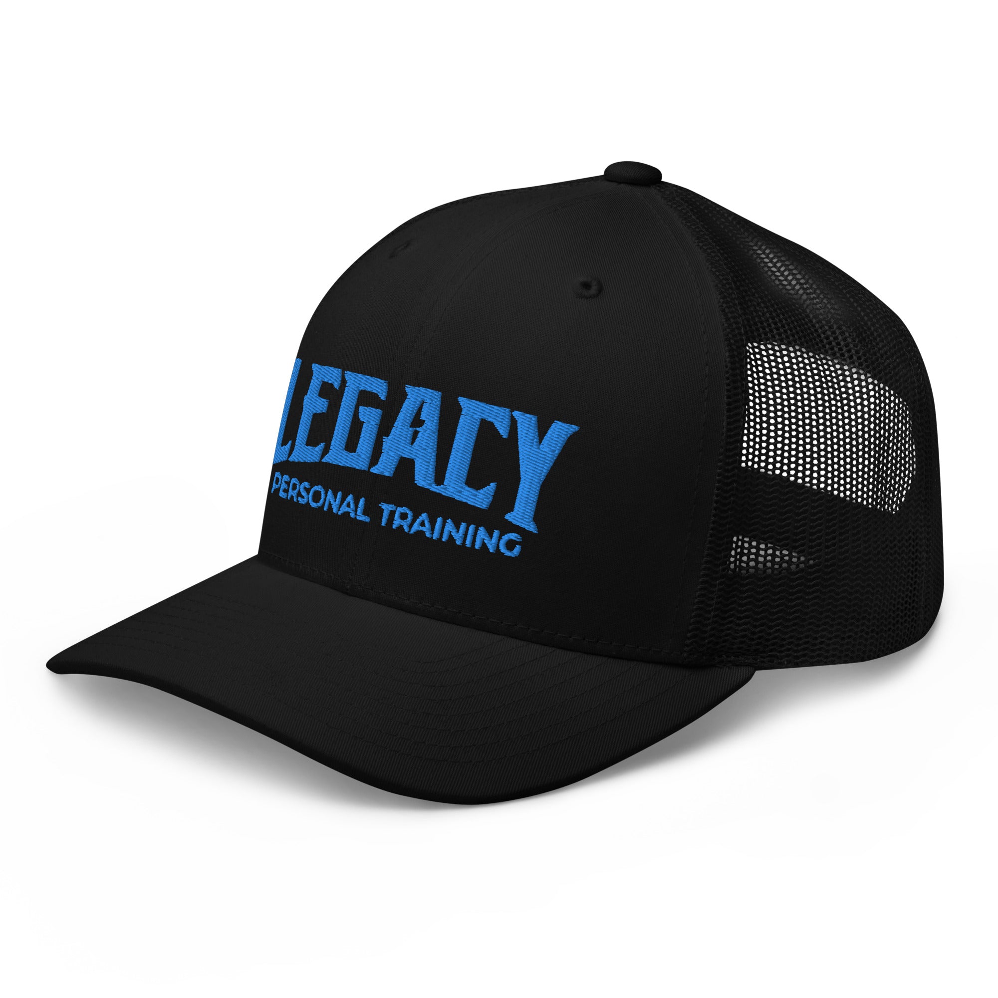 Legacy Logo Black Trucker Cap