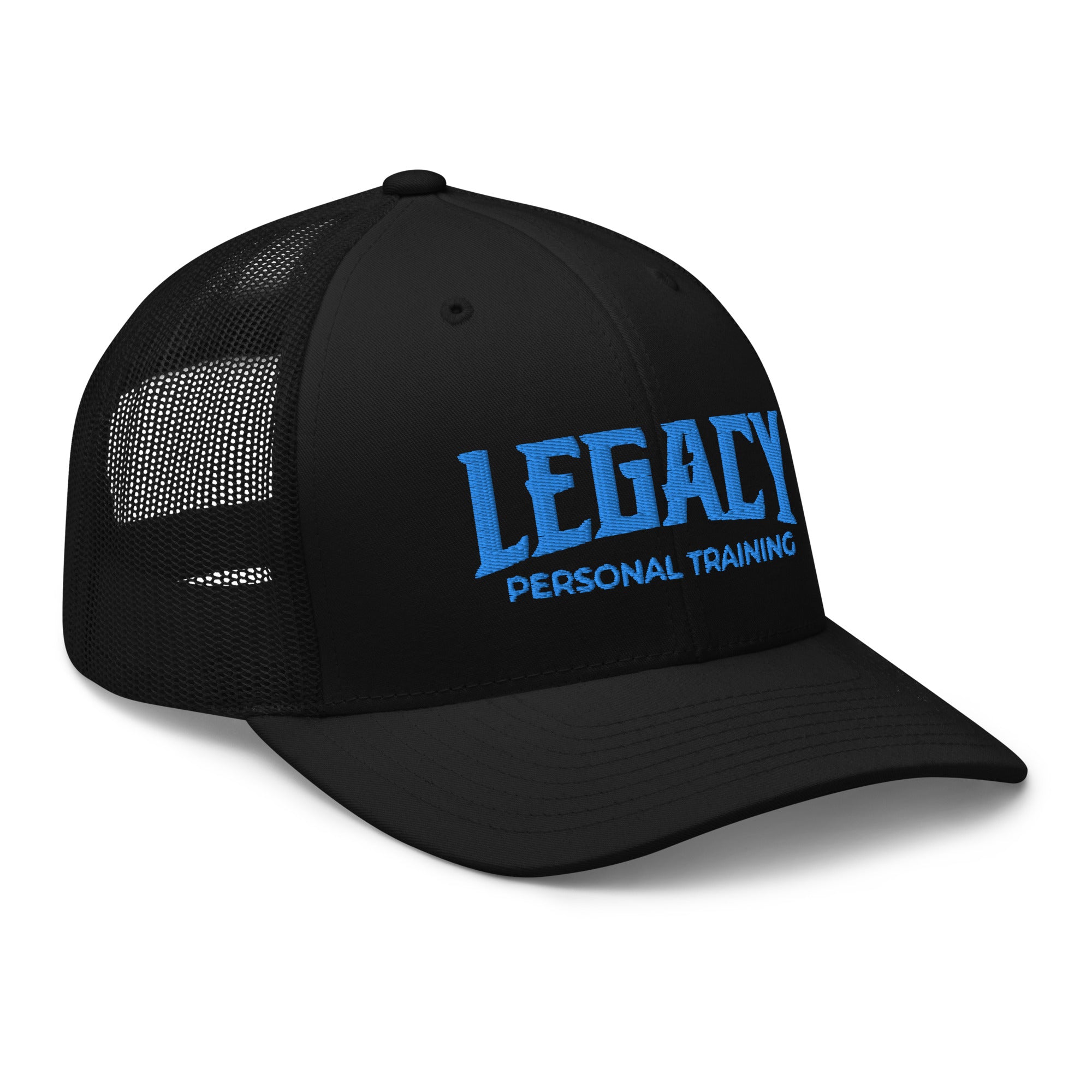 Legacy Logo Black Trucker Cap