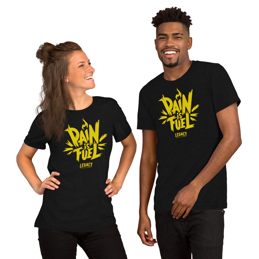 Pain is Fuel Black Short-Sleeve Unisex T-Shirt