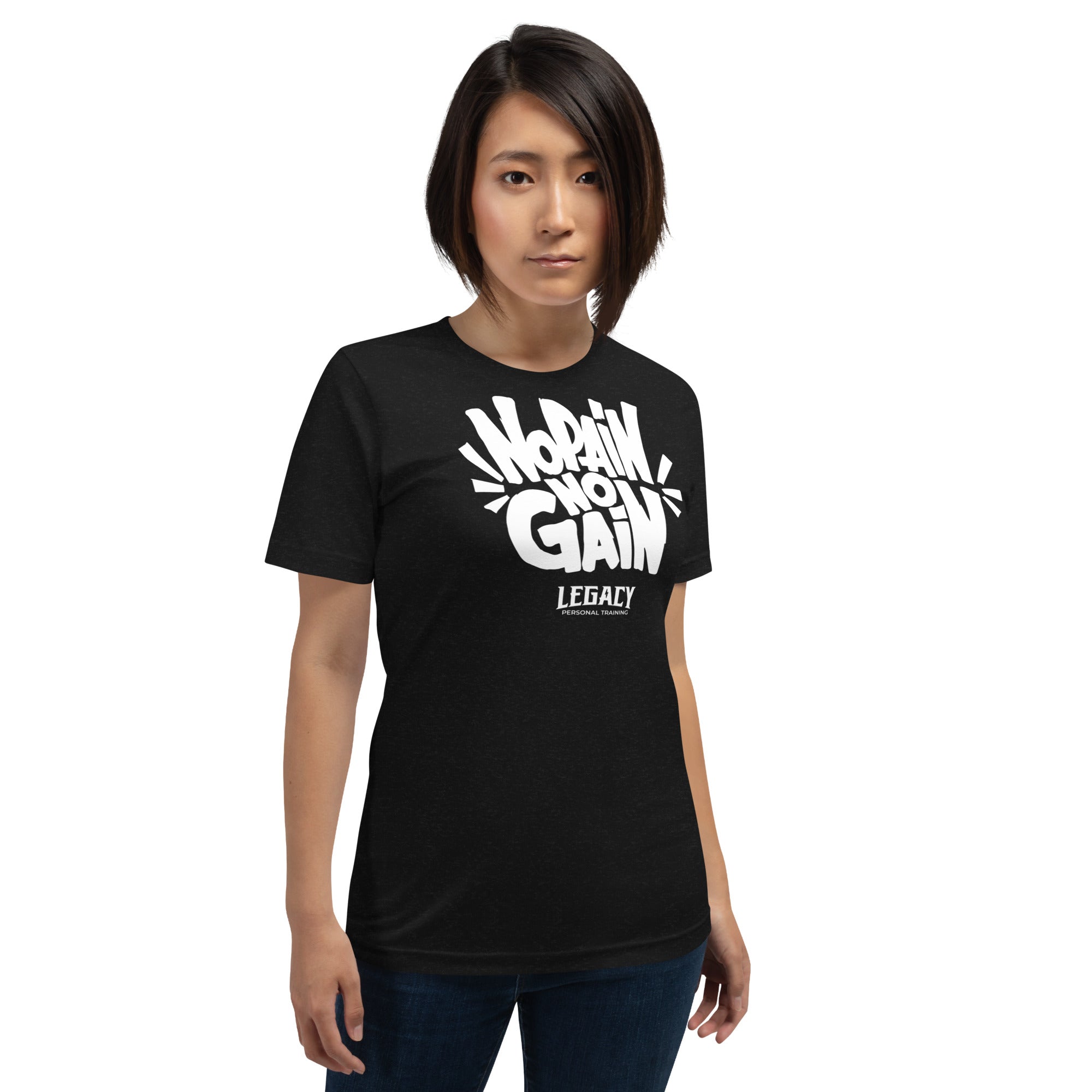 No Pain No Gain Black Short-Sleeve Unisex T-Shirt