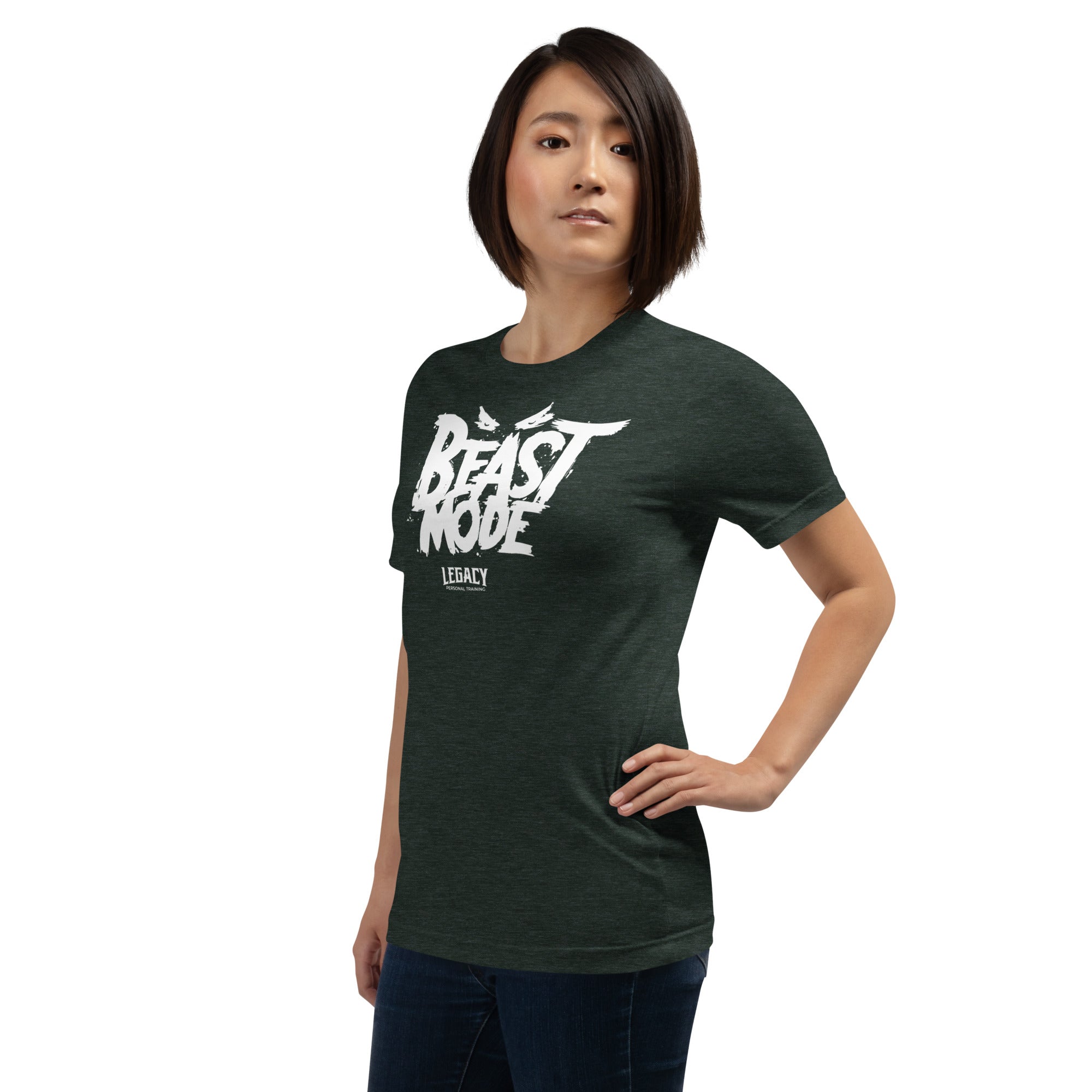 Beast Mode Heather Green Short-Sleeve Unisex T-Shirt