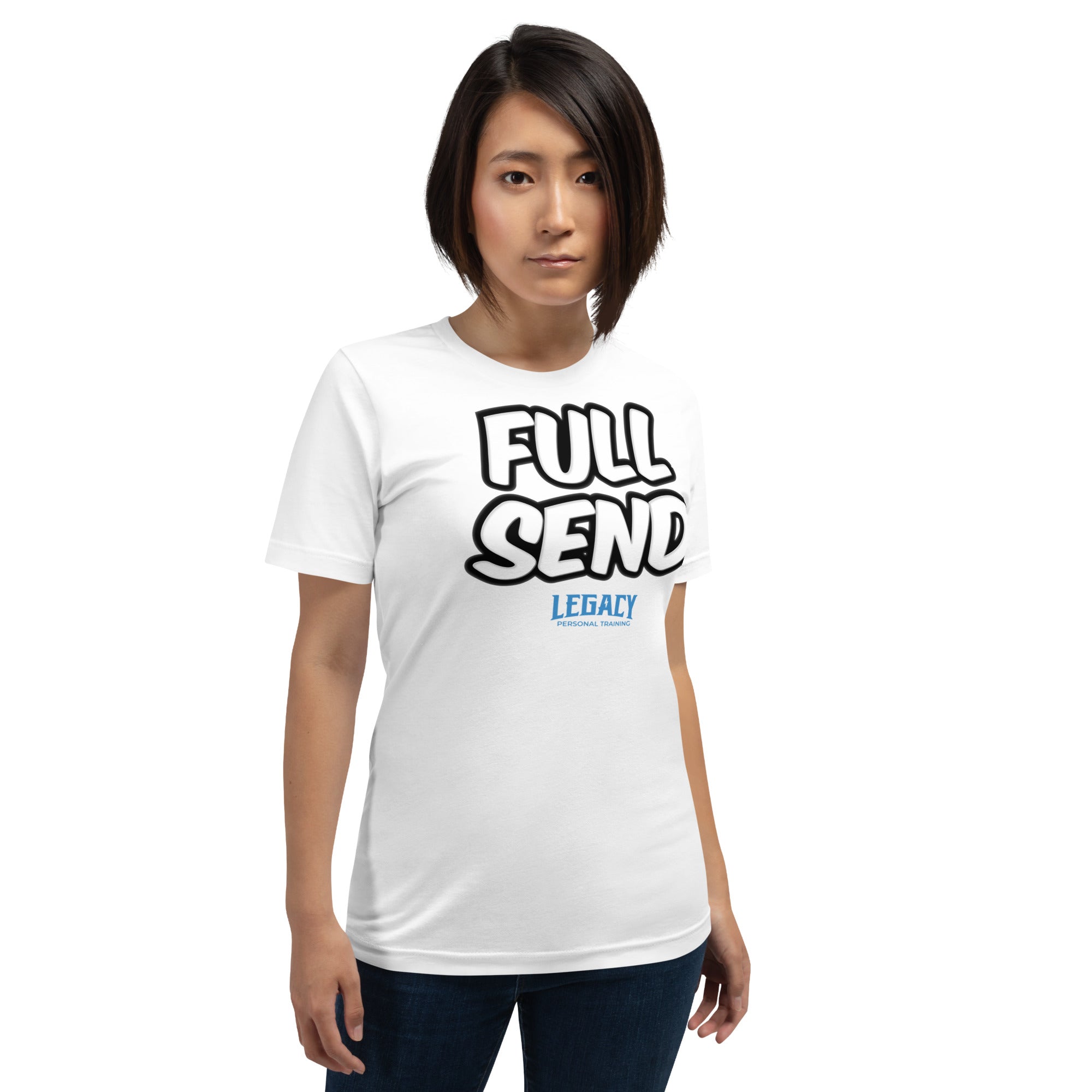 Full Send White Short-Sleeve Unisex T-Shirt