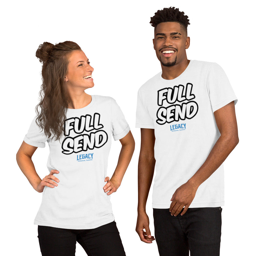 Full Send White Short-Sleeve Unisex T-Shirt