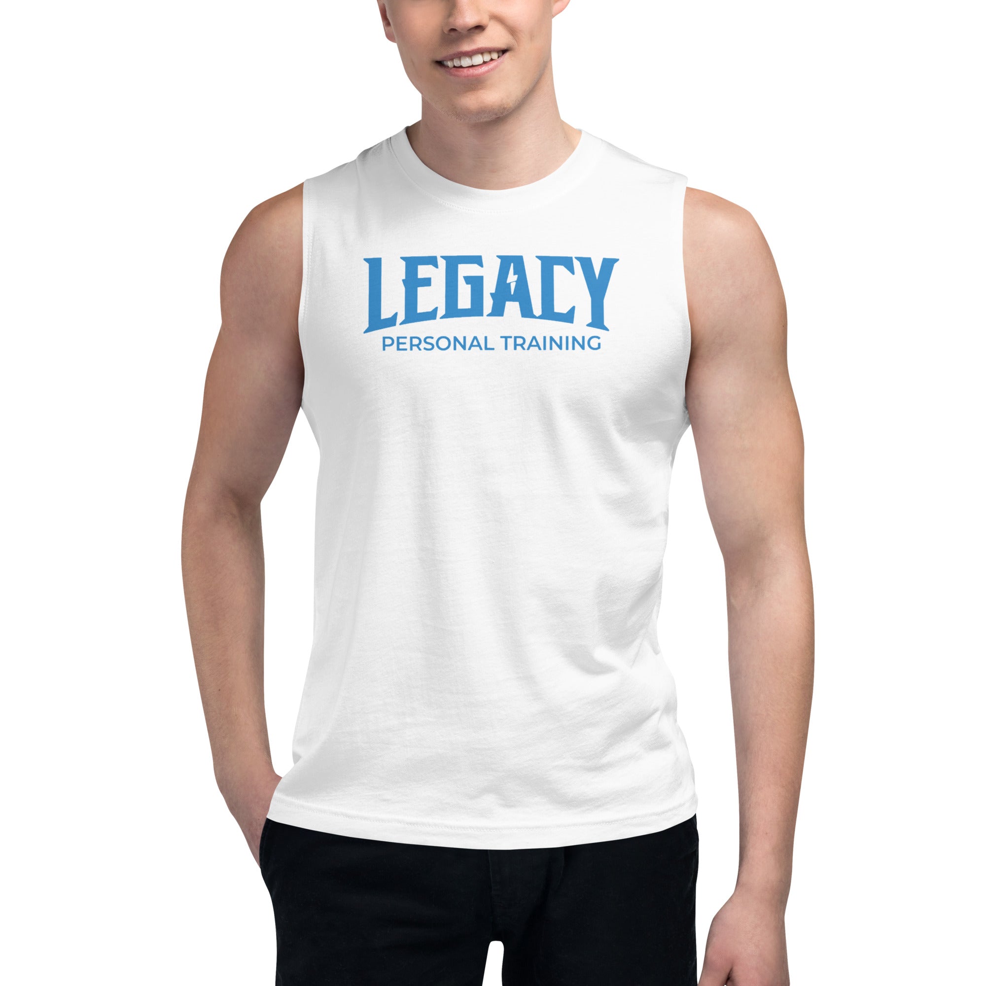 Legacy White Muscle Shirt