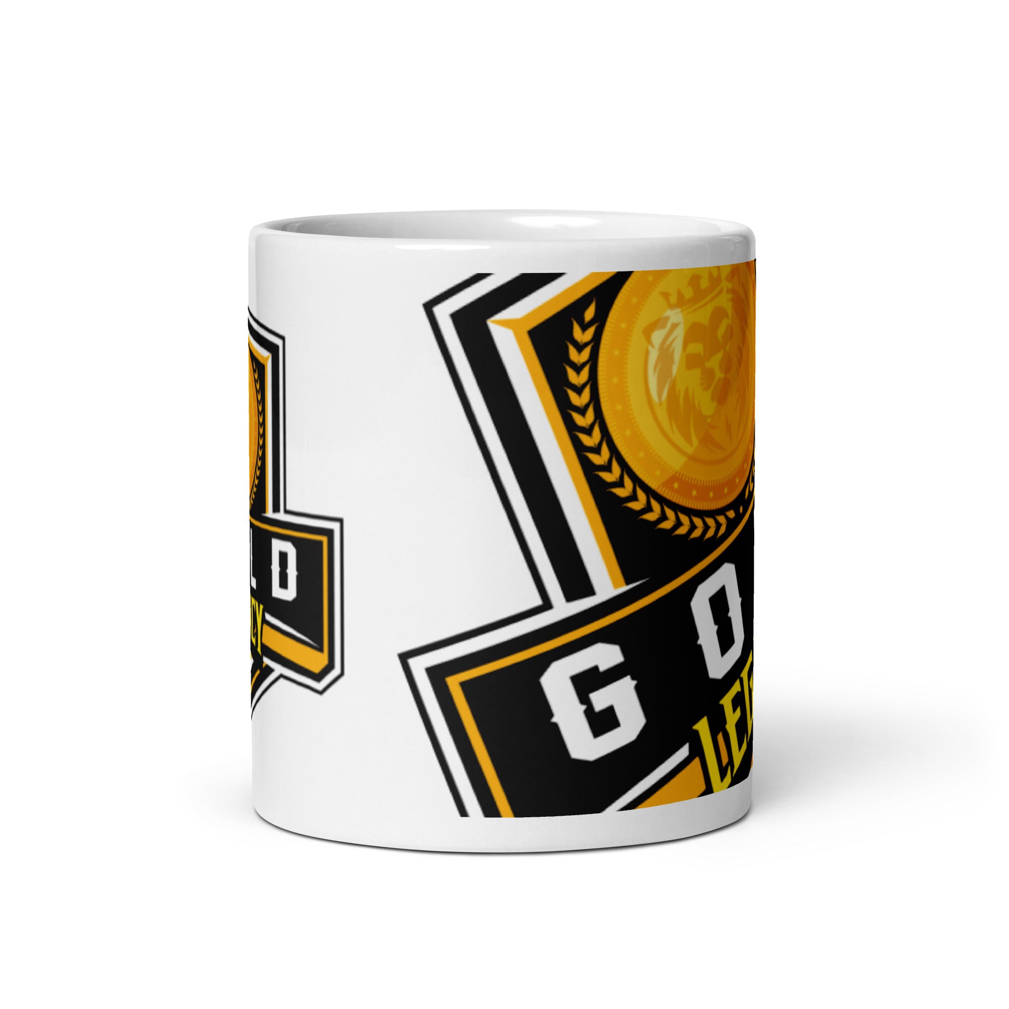 Gold White glossy mug