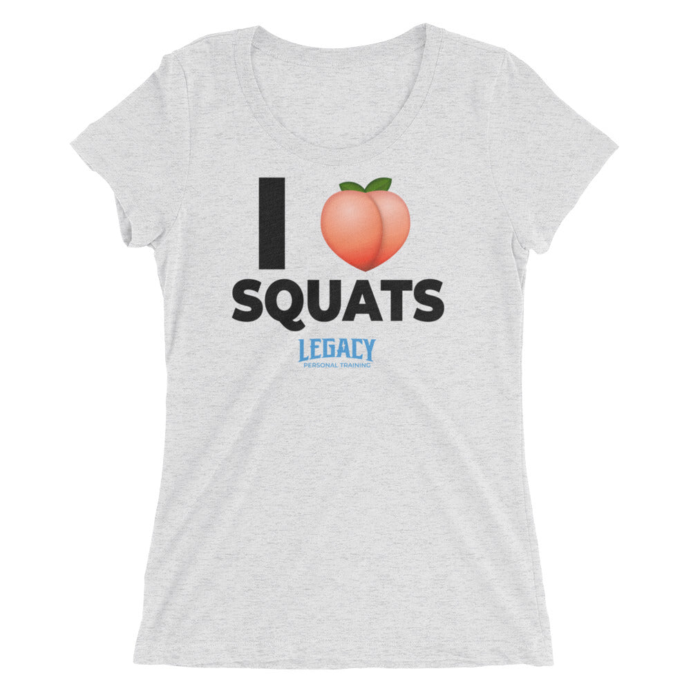 I [heart] Squats Ladies' scoop neck tee