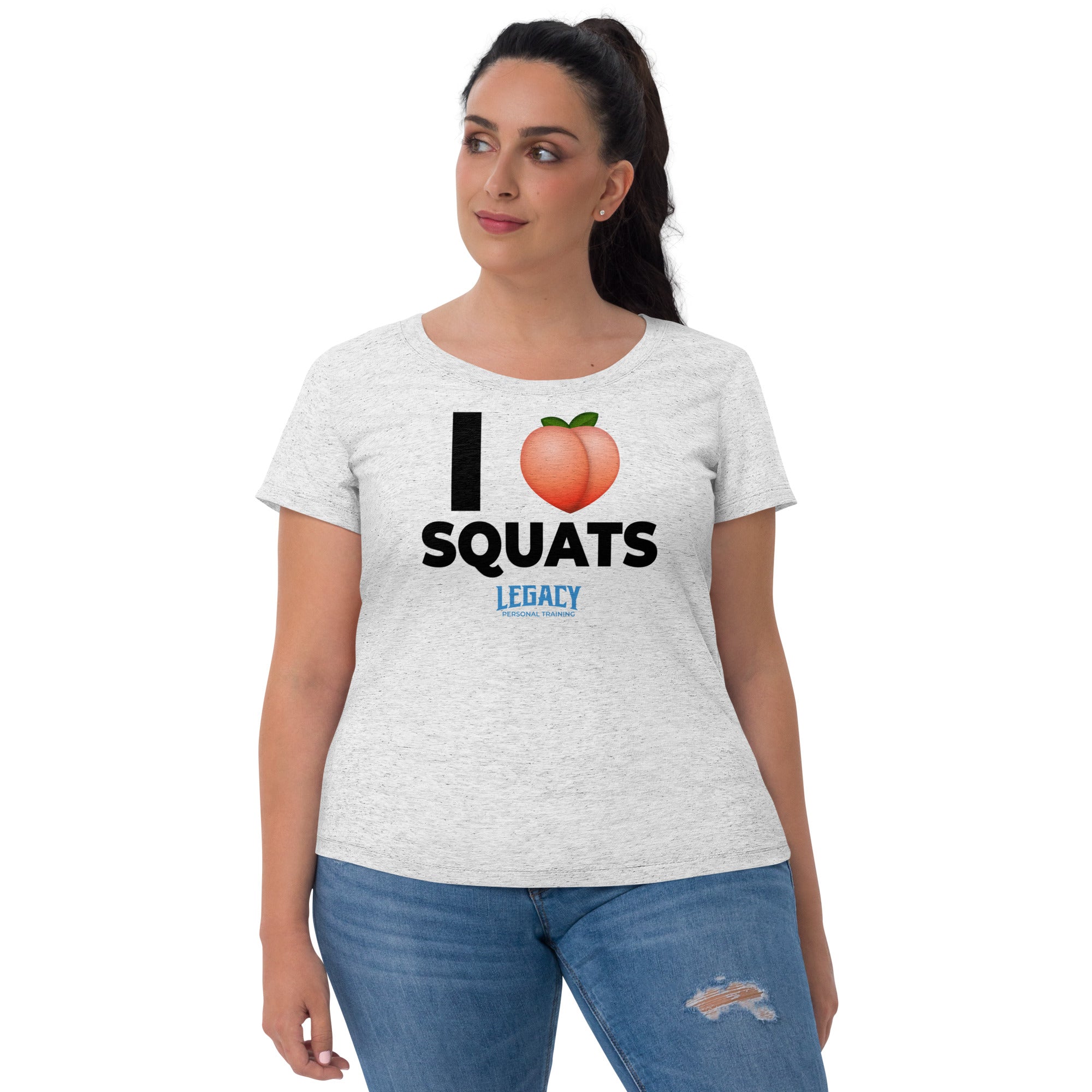 I [heart] Squats Ladies' scoop neck tee
